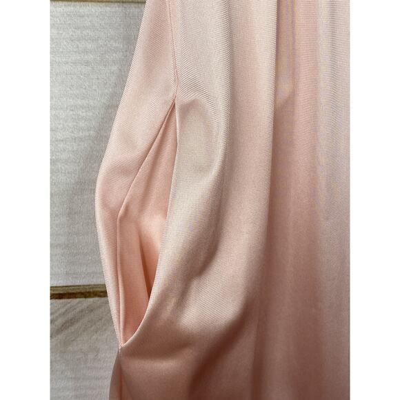 Vtg JC Penney Robes Nightgown Womens Sz M Pink Satin Embroidered Button Up - Picture 8 of 9